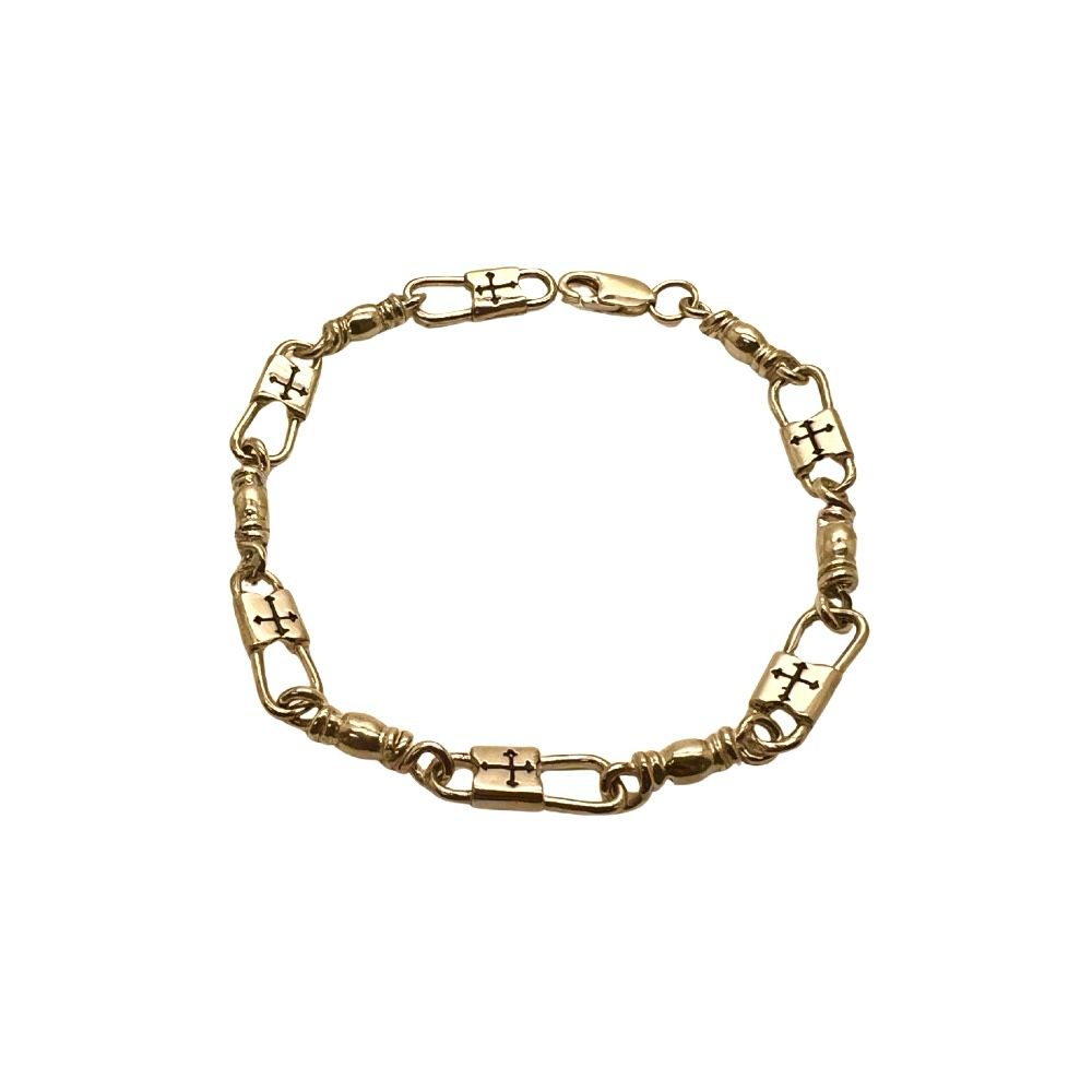 Fishers of Men Budded Cross Design Bracelet - Large Link