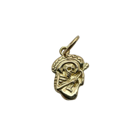 Mariachi Skeleton Charm Pendant