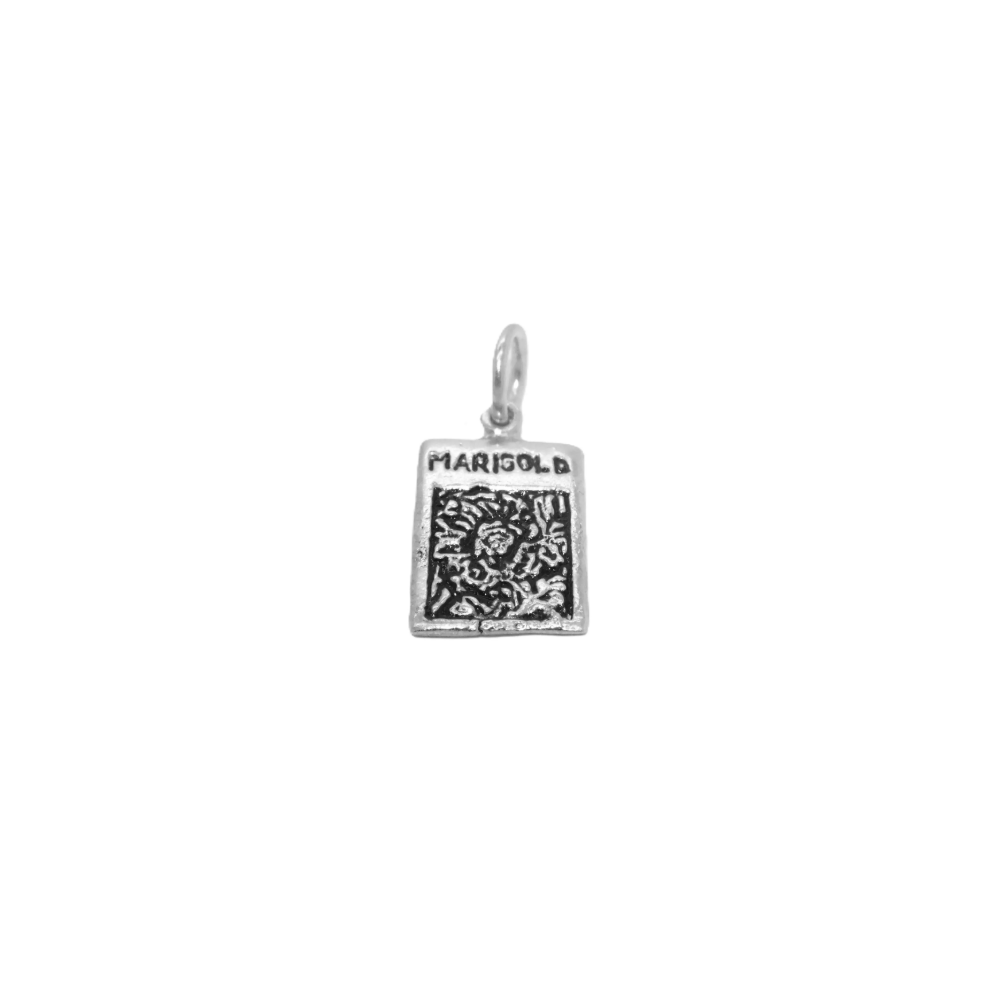 Marigold Seed Bag Charm Pendant