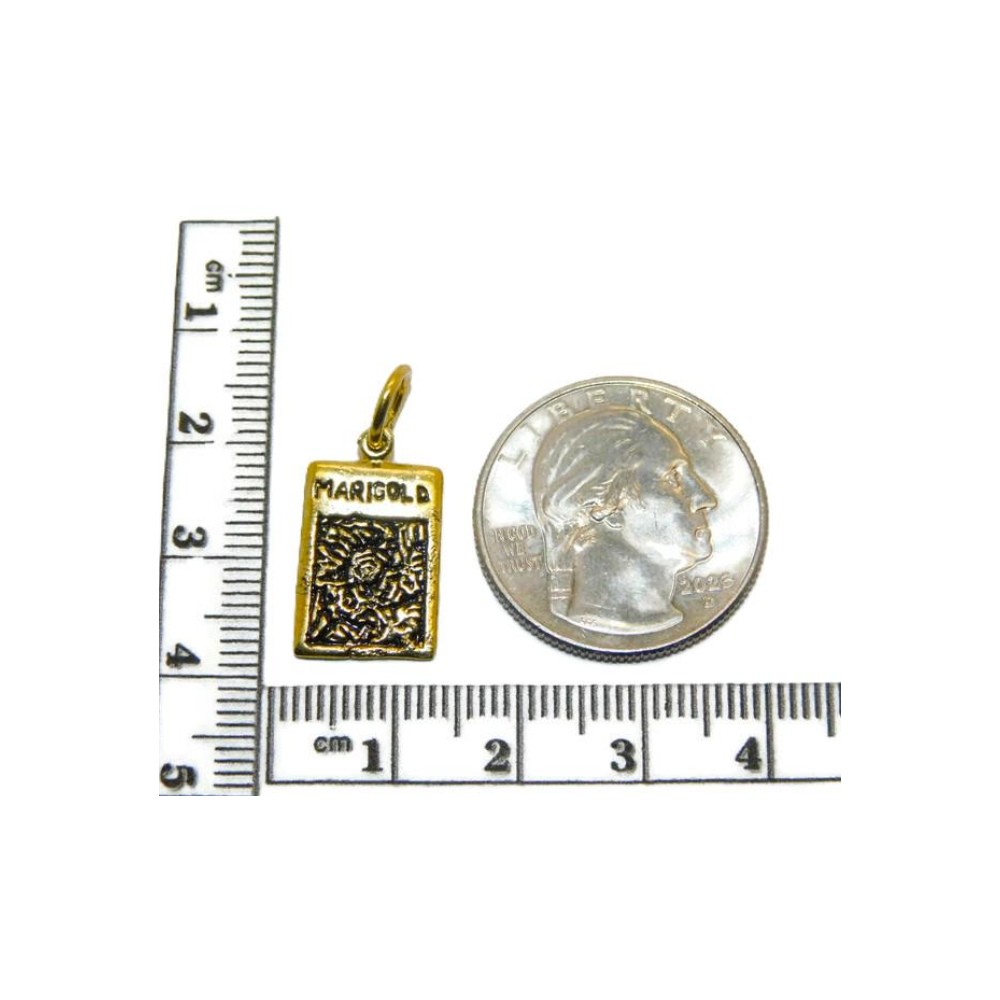 Marigold Seed Bag Charm Pendant
