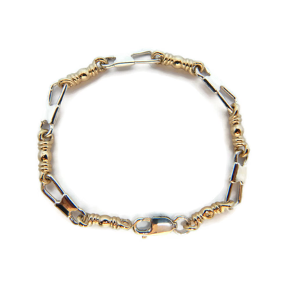 Fishers of Men Original Design Multi-Metal Bracelet - Medium Link Silver Start Pattern