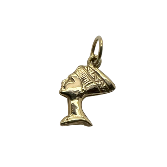 Nefertiti Egyptian Queen Charm Pendant - Side Profile