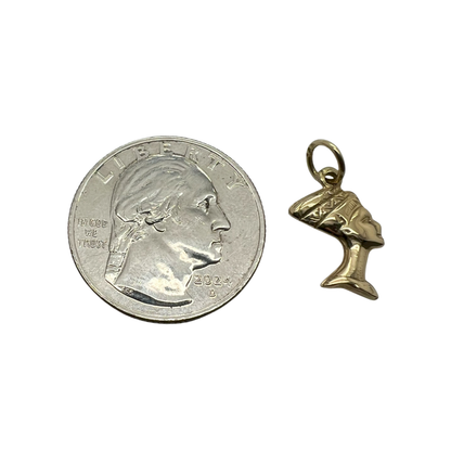 Nefertiti Egyptian Queen Charm Pendant - Side Profile
