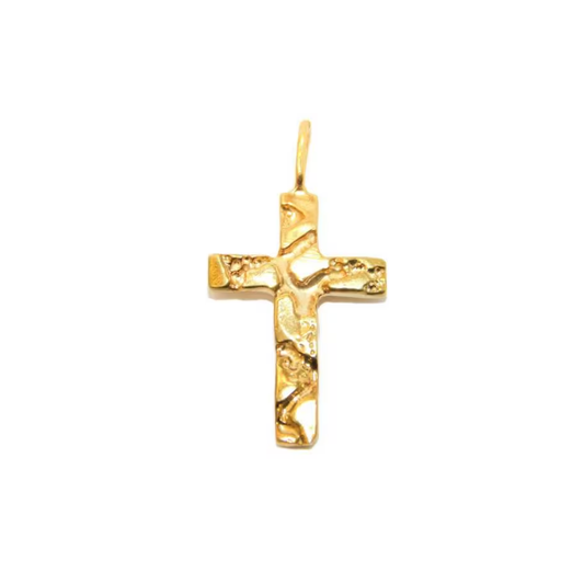 Nugget Cross Charm Pendant