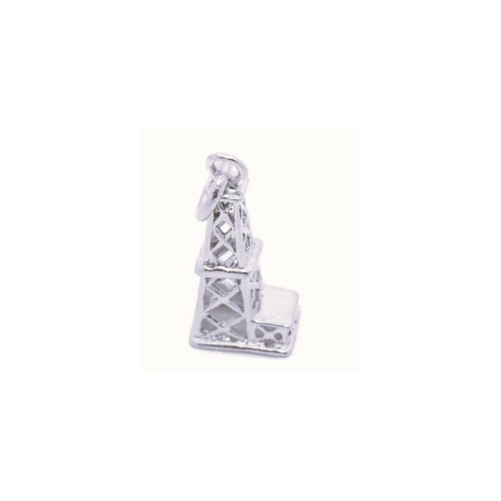 Oil Rig Tower Charm Pendant