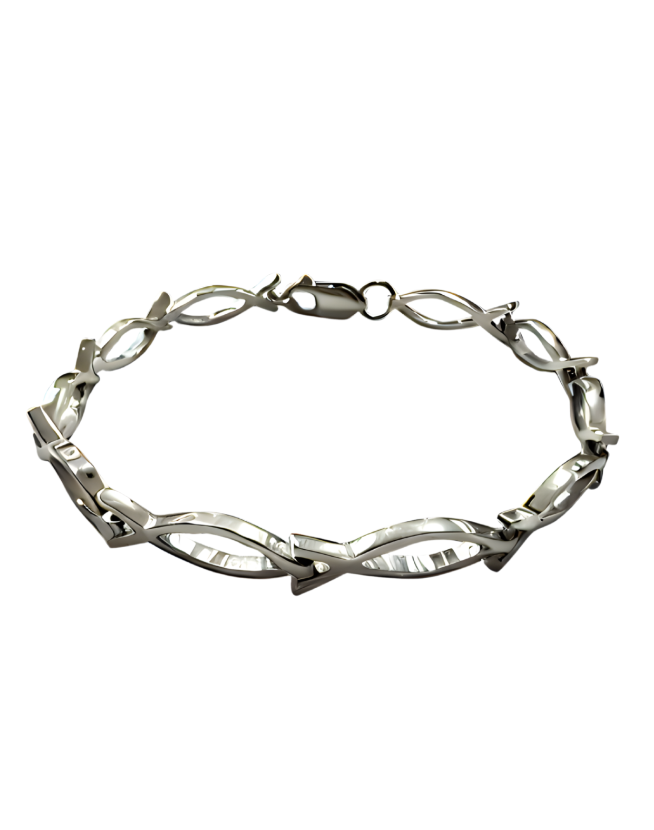 Fishers of Men Ichtys Fish Link Design Bracelet - Medium Link