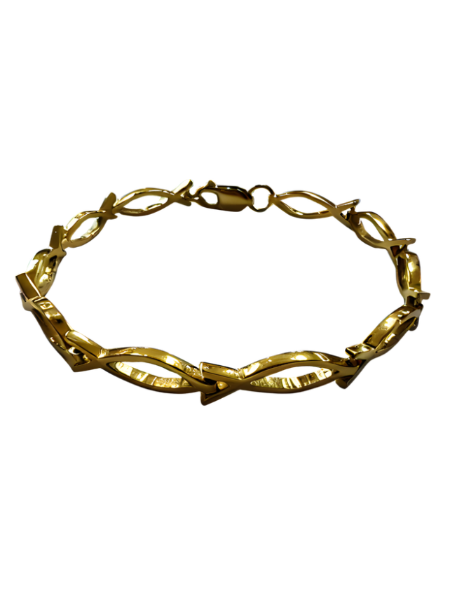 Fishers of Men Ichtys Fish Link Design Bracelet - Medium Link