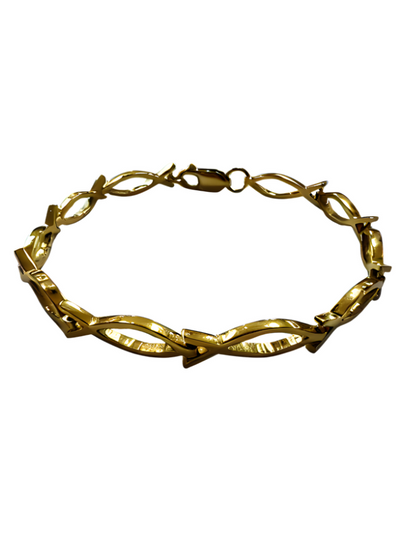 Fishers of Men Ichtys Fish Link Design Bracelet - Medium Link