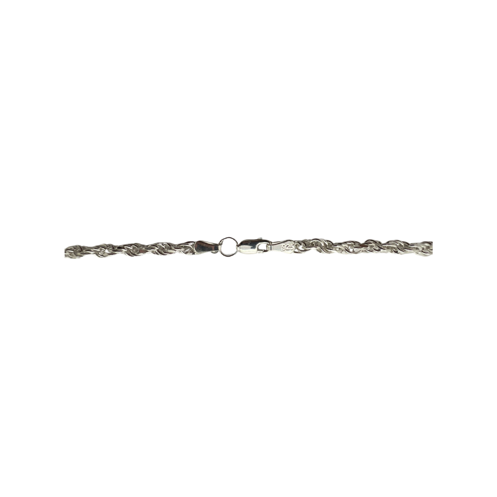 4mm Sterling Silver Rope Chain Necklace | 24"