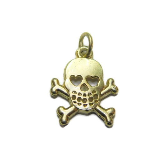 Skull Cross Heart Eyes Charm Pendant