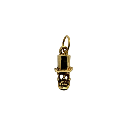 Skull Charm Pendant with Top Hat - Dia De los Muertos Insipired