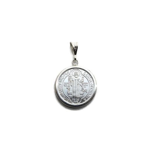 St. Benedict .999 Pure Silver 1/2 oz Coin With .925 Sterling Silver Bezel