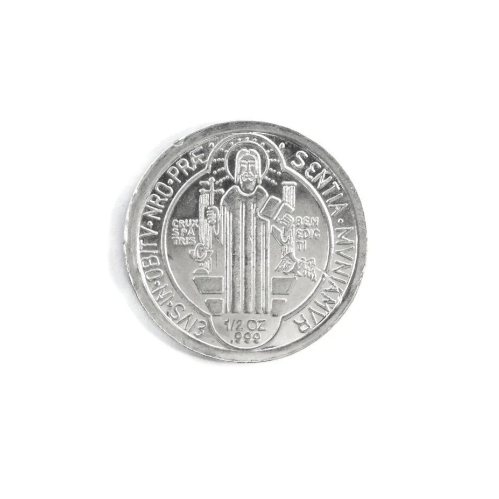 St. Benedict 1/2 oz .999 Pure Silver Coin