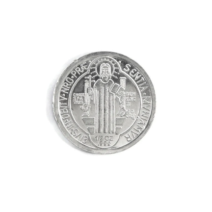 St. Benedict 1/2 oz .999 Pure Silver Coin