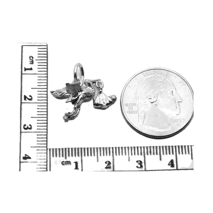 Stork with Baby Charm Pendant
