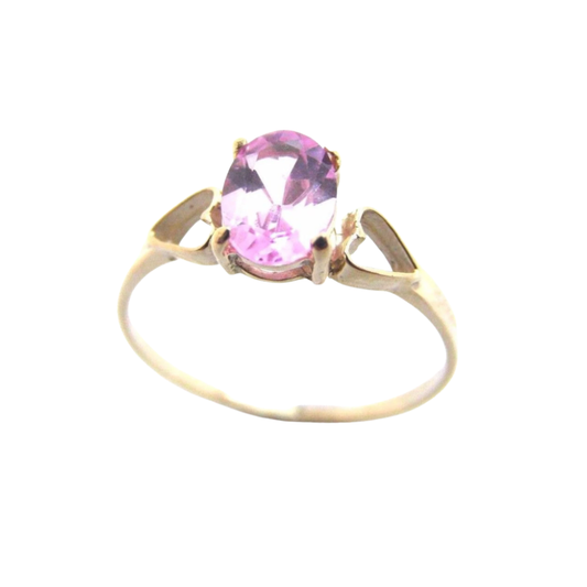 14k Gold Two Hearts Ring