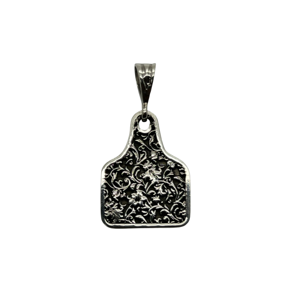 Floral Ranch Tag Pendant