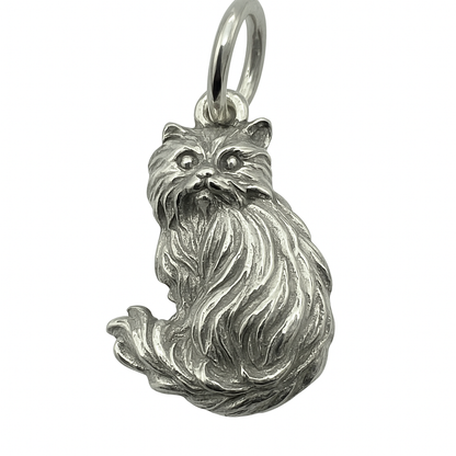 Long-Haired Cat Charm Pendant