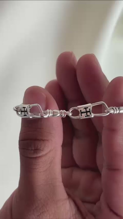 Fishers of Men Byzantine Cross Design Bracelet - Regular Link