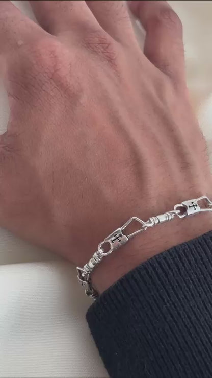 Fishers of Men Budded Cross Design Bracelet - Regular Link