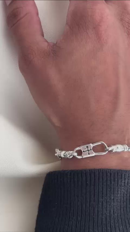 Fishers of Men Budded Cross Design Bracelet - Large Link